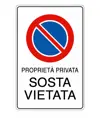 Cartello in alluminio Proprietà privata  Sosta vietata