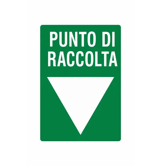 Cartello in alluminio punto di raccolta