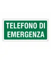 Cartello in alluminio 'telefono di emergenza'