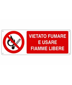 Etichette adesive  vietato fumare e usare fiamme libere