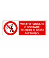 Cartello in alluminio vietato sostare nel raggio autogru