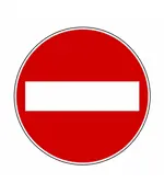 Cartello in lamiera scatolata rifrangente "senso vietato"