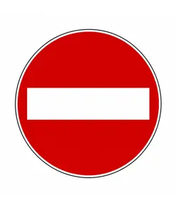 Cartello in lamiera scatoalta rifrangente "senso vietato"