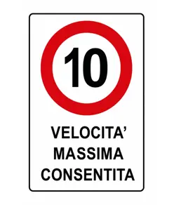 Cartello in lamiera  Velocità massima consentita