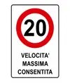 Cartello in lamiera  Velocità massima consentita