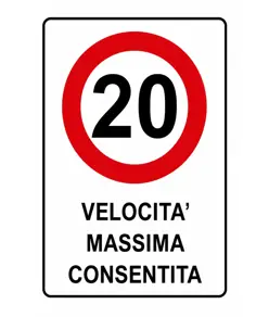 Cartello in lamiera  Velocità massima consentita