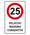 Cartello in lamiera  Velocità massima consentita