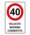 Cartello in lamiera  Velocità massima consentita