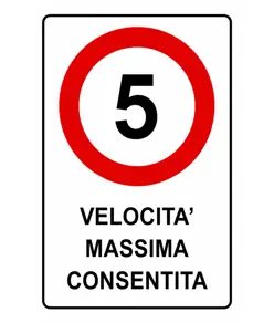 Cartello in lamiera  Velocità massima consentita