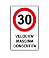 Cartello in lamiera  Velocità massima consentita