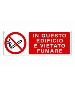 Cartello  in questo edificio è vietato fumare