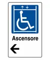 Cartello indicazione 'Ascensore disabili'