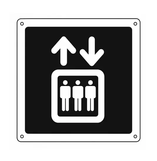 Cartello indicazione 'ascensore'