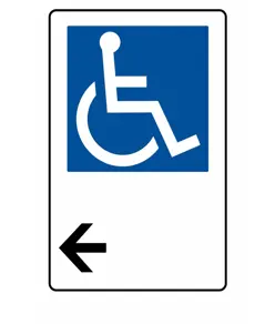 Cartello indicazione 'informazione disabili'