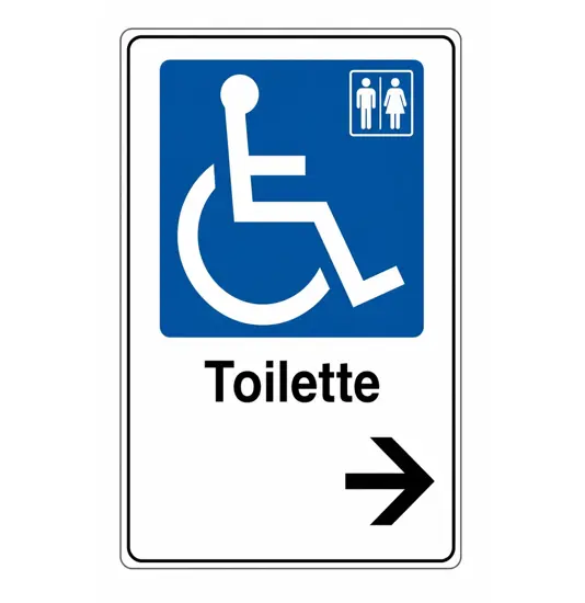 Cartello indicazione 'informazione Toilette disabili'