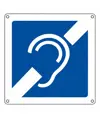 Cartello indicazione 'non udenti'