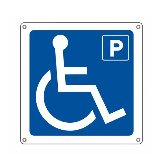 Cartello indicazione 'parcheggio disabili'