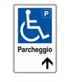 Cartello indicazione 'Parcheggio disabili'