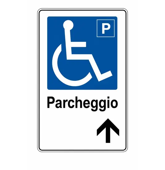 Cartello indicazione 'Parcheggio disabili'