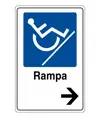 Cartello indicazione 'Rampa disabili'