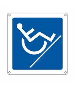 Cartello indicazione 'scale disabili'