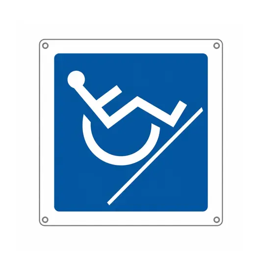 Cartello indicazione 'scale disabili'