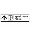 Cartello indicazione 'spedizione merci'
