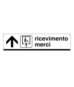 Cartello indicazione 'spedizione merci'