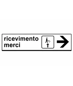 Cartello indicazione 'spedizione merci'