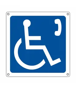 Cartello indicazione 'telefono disabili'