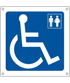 Cartello indicazione 'toilette disabili'