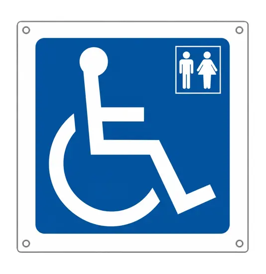Cartello indicazione 'toilette disabili'
