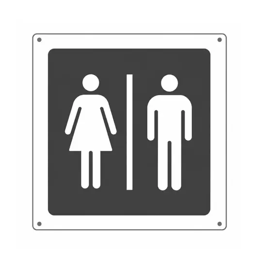 Cartello indicazione 'Toilette uomo/donna'