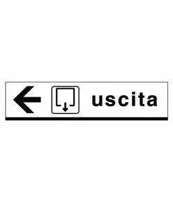 Cartello indicazioni 'uscita'