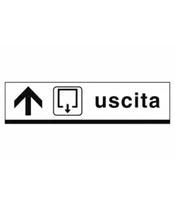 Cartello indicazioni 'uscita'