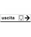 Cartello indicazioni 'uscita'