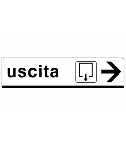 Cartello indicazioni 'uscita'