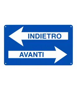 Cartello 'indietro avanti