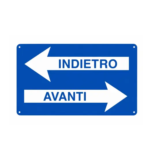 Cartello 'indietro avanti
