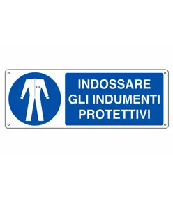 etichette adesive  indossare gli indumenti protettivi