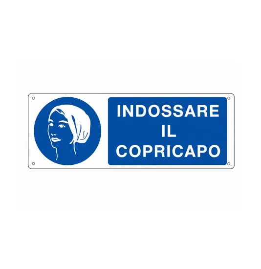 Cartello  indossare il copricapo