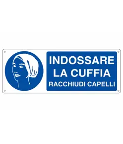 etichette adesive 'indossare la cuffia racchiudi capelli'