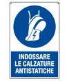 Cartello  indossare le calzature antistatiche