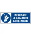 etichette adesive  indossare le calzature antistatiche