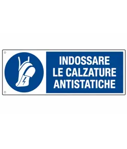 etichette adesive  indossare le calzature antistatiche