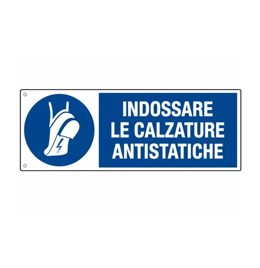 etichette adesive  indossare le calzature antistatiche