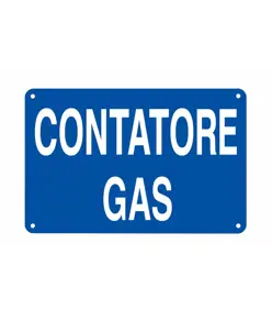 Cartello informativa 'contatore gas'