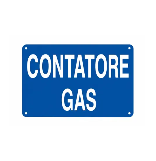 Cartello informativa 'contatore gas'