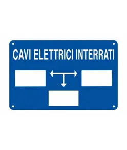 Cartello informativo 'cavi elettrici interrati'