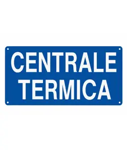 Adesivo indicazione 'centrale termica'